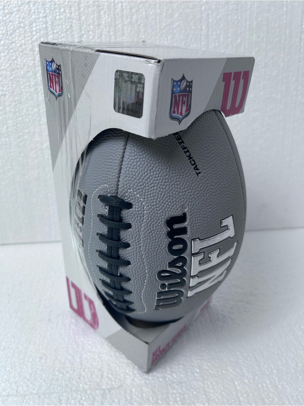 Wilson Gray NFL Practice Football with Black Laces